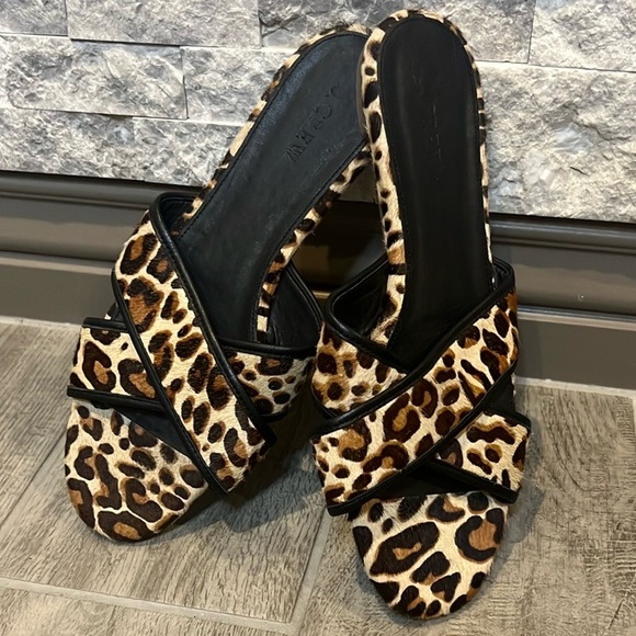 J. Crew leopard print slide sandals size 10 - Picture 1 of 8